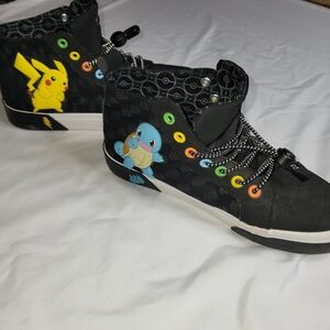 Kids Black Pokémon High-Top Sneakers